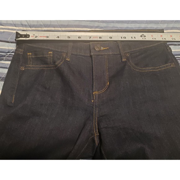 Banana Republic Premium Denim (28x30) Girlfriend Straight Dark Jeans (sized 26) - Picture 6 of 9